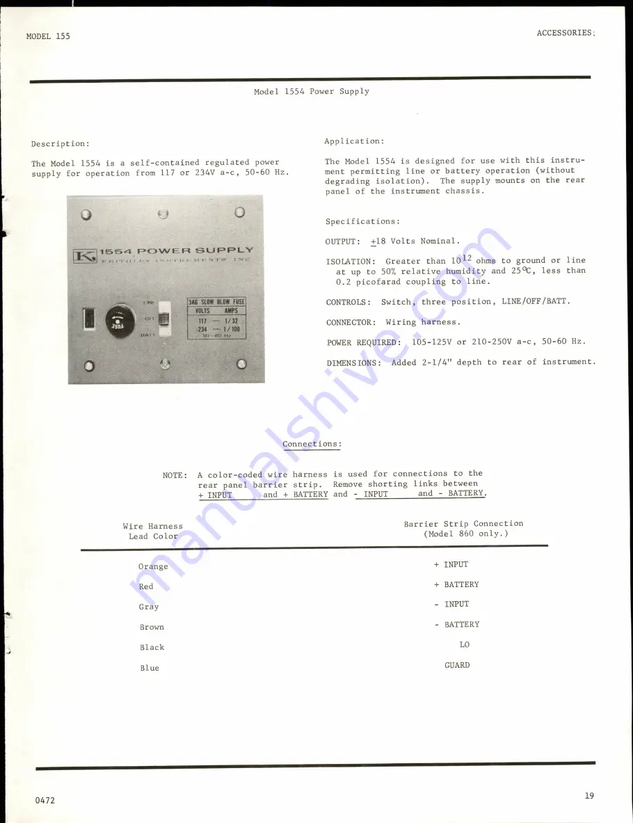 Keithley 155 Скачать руководство пользователя страница 23