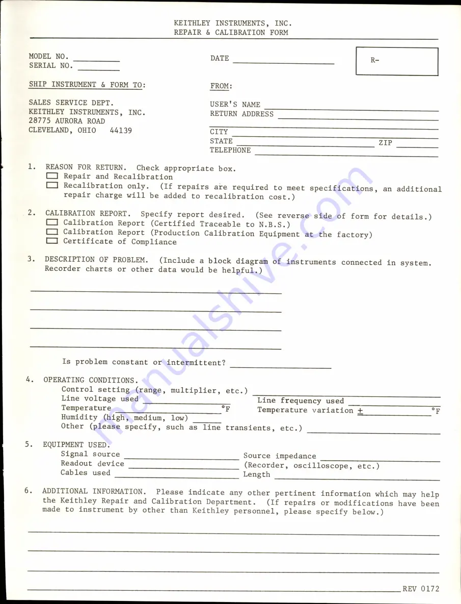 Keithley 155 Instruction Manual Download Page 33