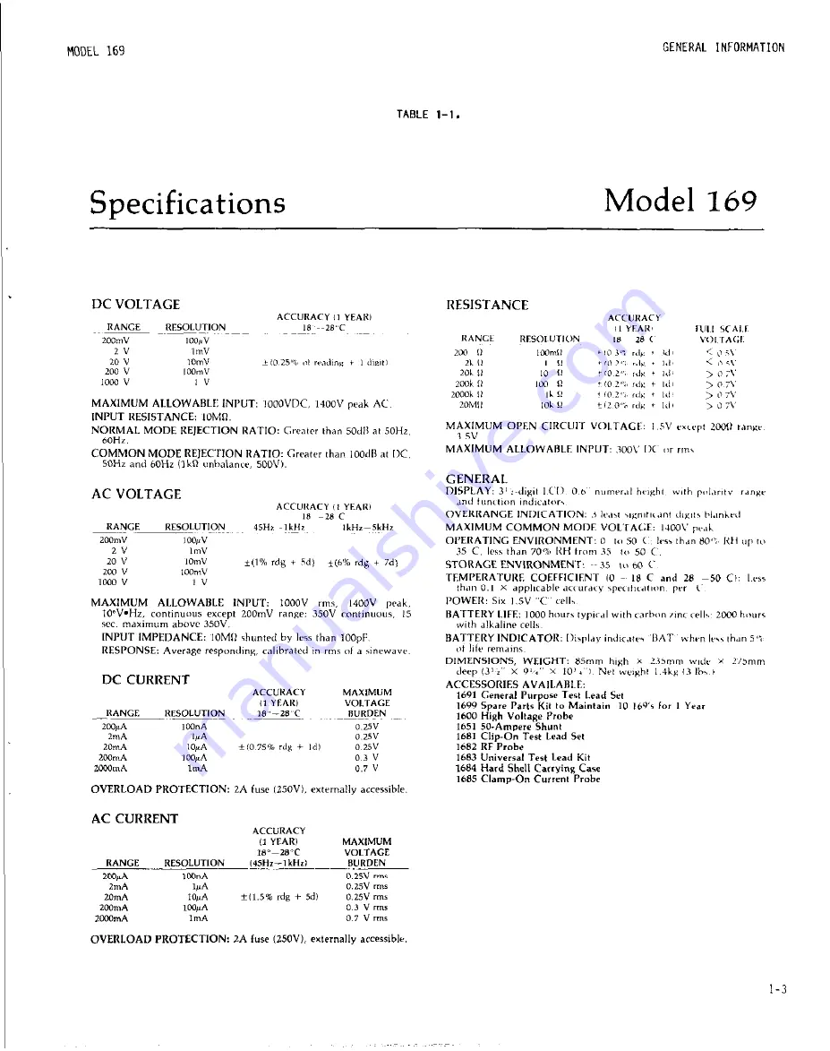 Keithley 169 Скачать руководство пользователя страница 8