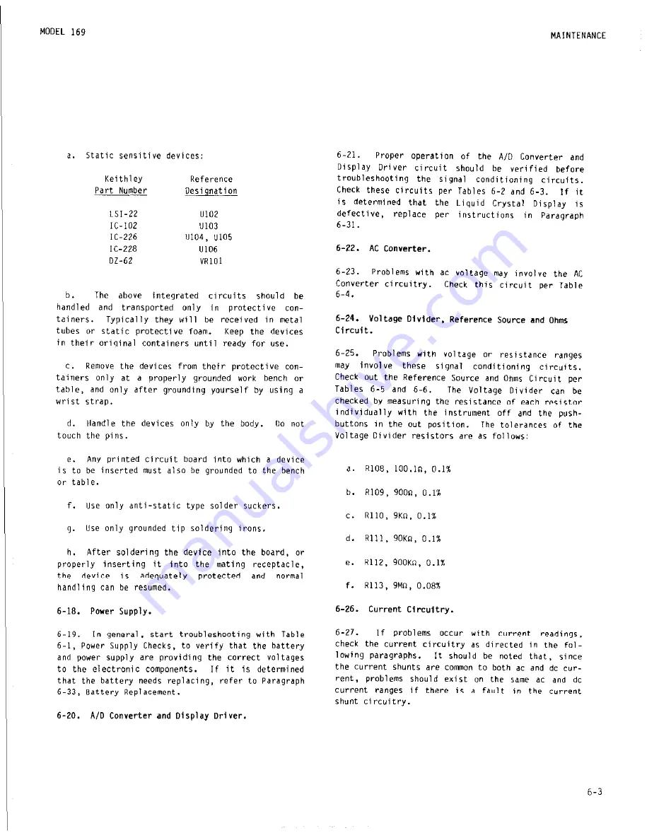 Keithley 169 Скачать руководство пользователя страница 34