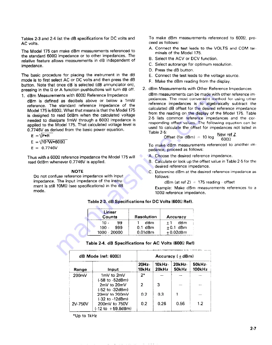 Keithley 175 Instruction Manual Download Page 20