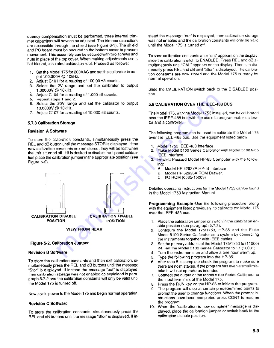 Keithley 175 Instruction Manual Download Page 44