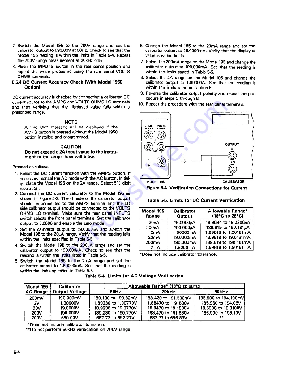 Keithley 195 Instruction Manual Download Page 72