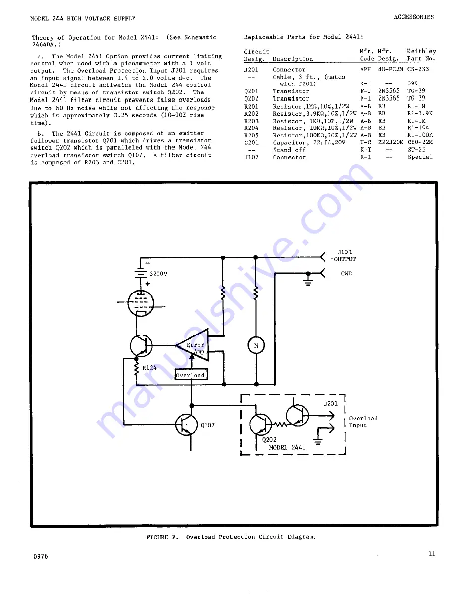 Keithley 244 Instruction Manual Download Page 15