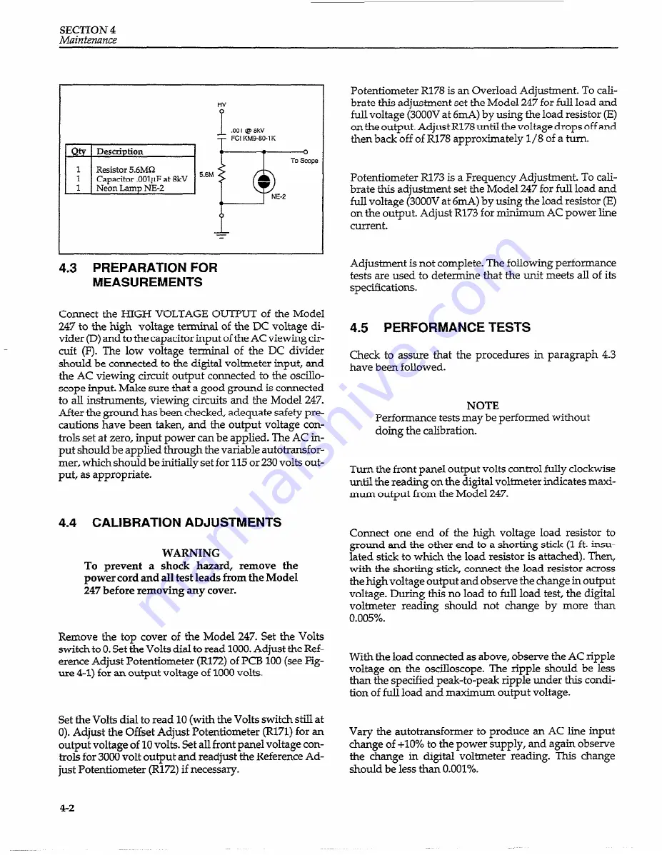 Keithley 247 Instruction Manual Download Page 20