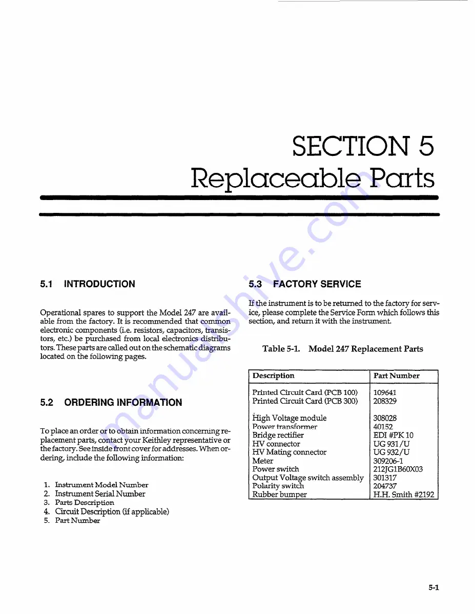 Keithley 247 Instruction Manual Download Page 23