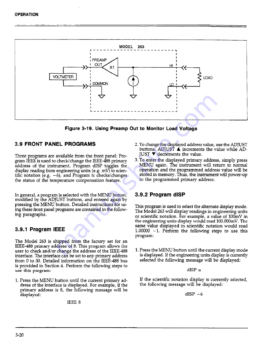 Keithley 263 Instruction Manual Download Page 50