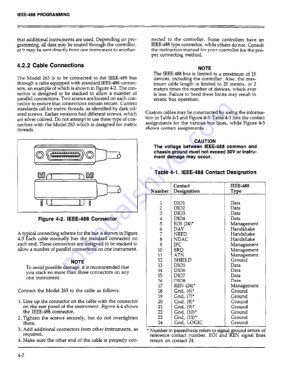 Keithley 263 Instruction Manual Download Page 62