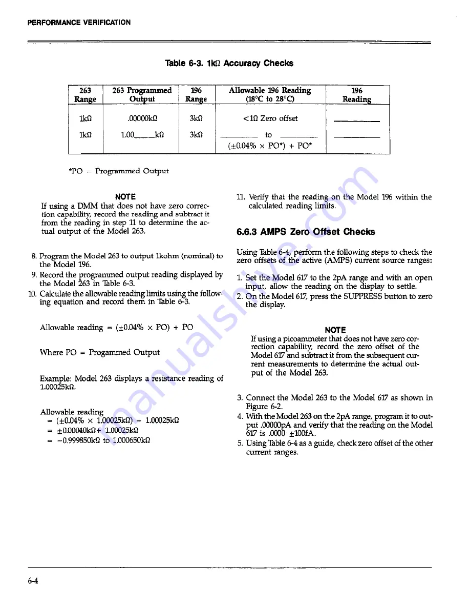 Keithley 263 Instruction Manual Download Page 119