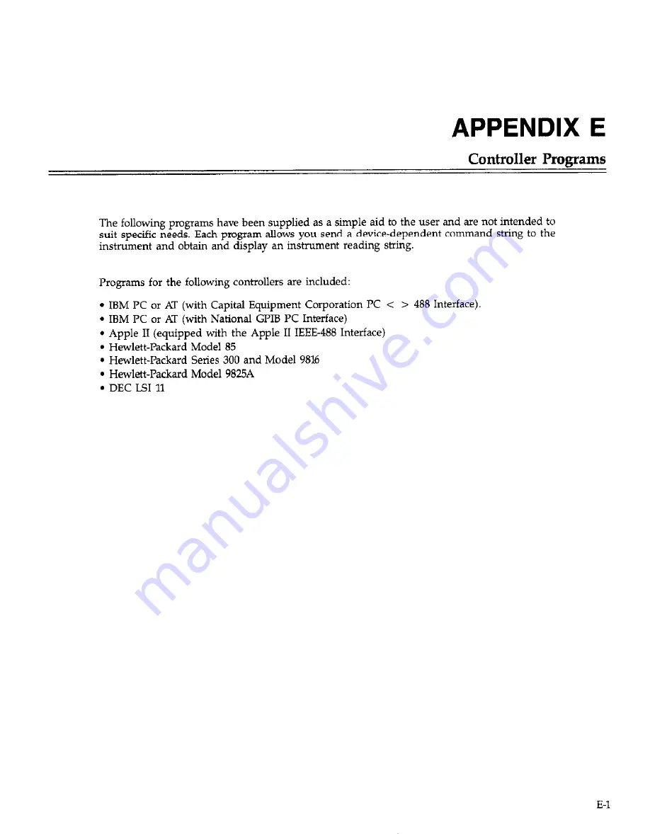 Keithley 263 Instruction Manual Download Page 195