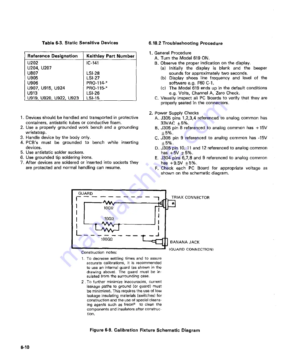 Keithley 619 Instruction Manual Download Page 66