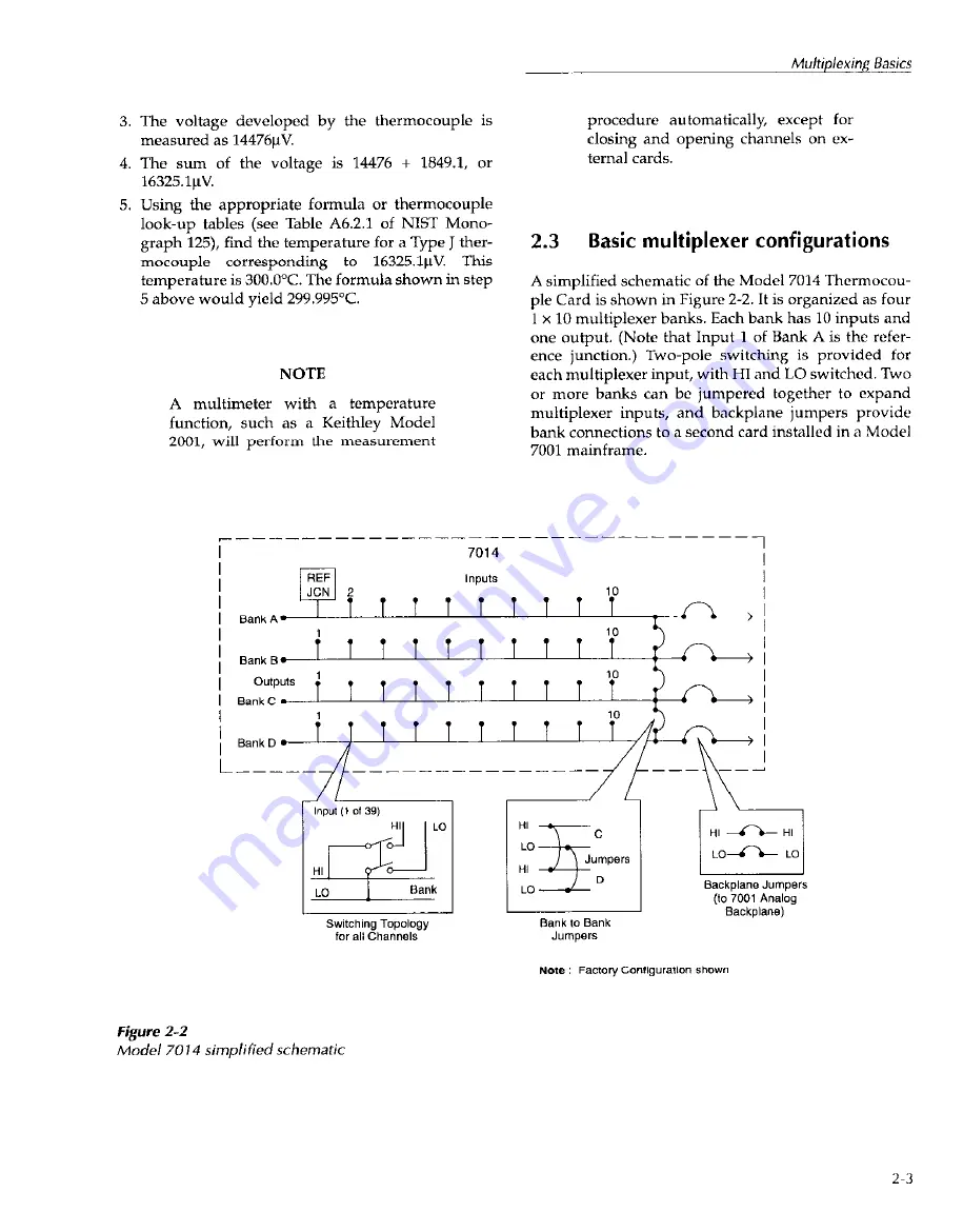 Keithley 7014 Manual Download Page 21