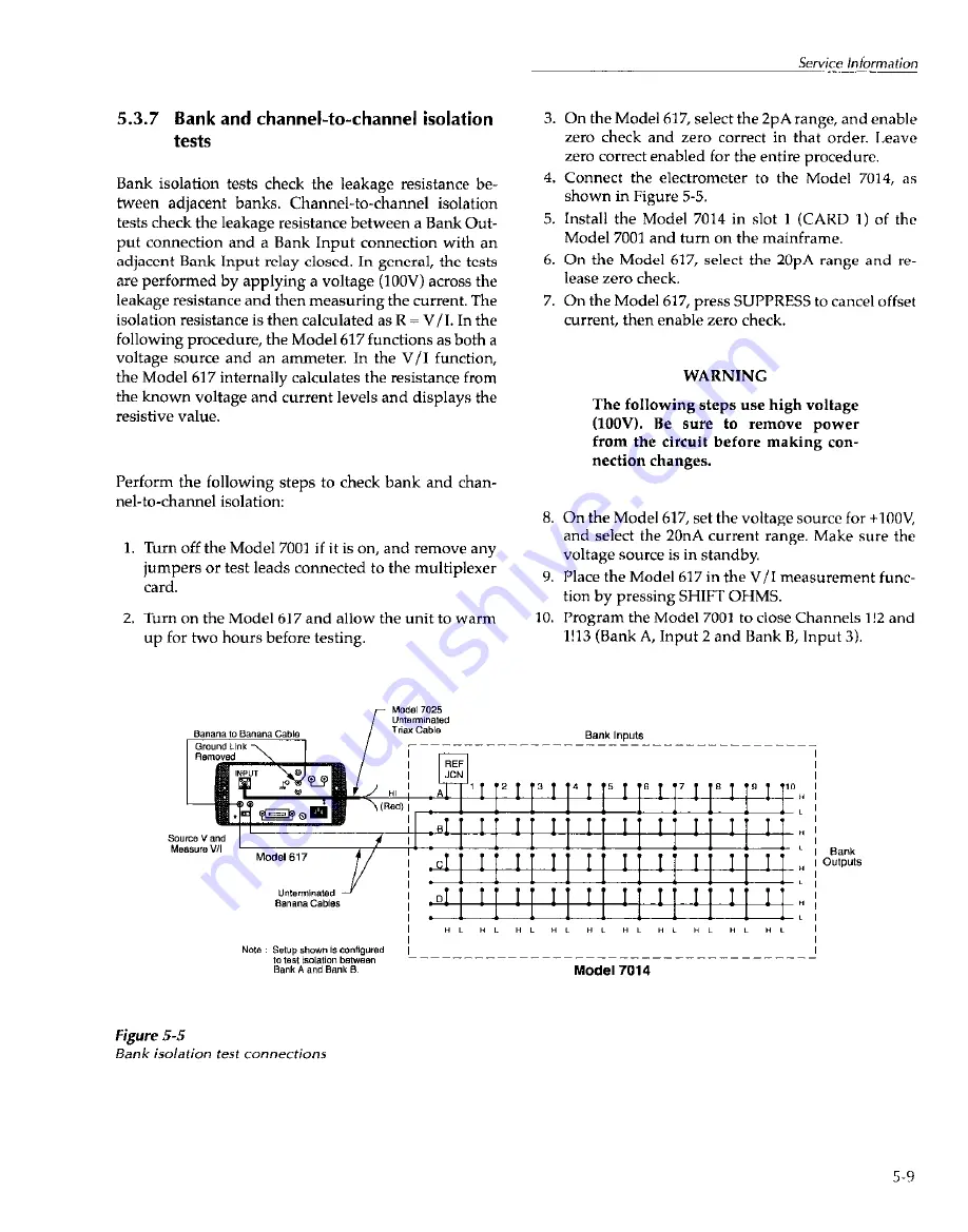 Keithley 7014 Скачать руководство пользователя страница 69