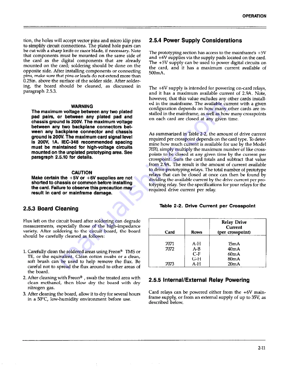 Keithley 7070 Instruction Manual Download Page 25