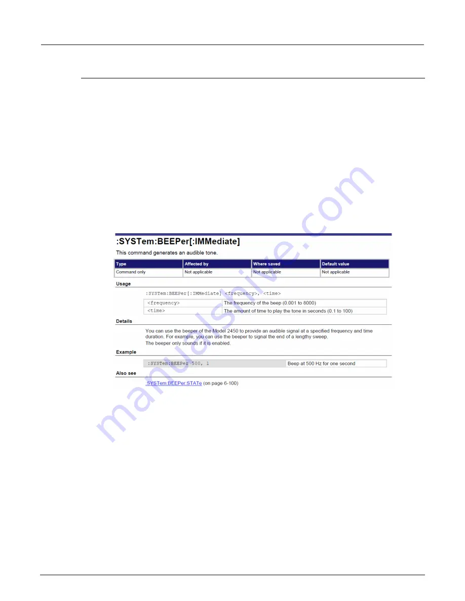 Keithley Interactive SourceMeter 2450 Reference Manual Download Page 313