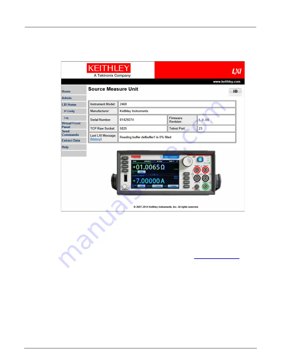 Keithley SourceMeter 2460 Скачать руководство пользователя страница 36