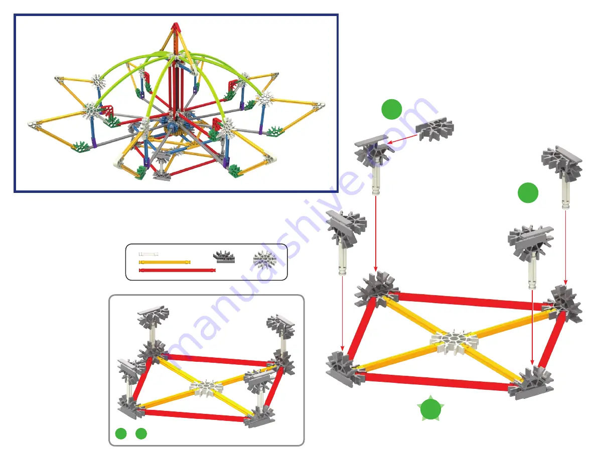 K'Nex 100 MODEL IMAGINE BUILDING SET Assembly Instructions Manual Download Page 25