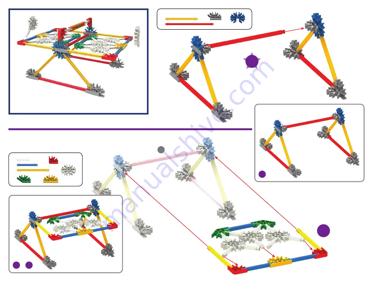 K'Nex 100 MODEL IMAGINE BUILDING SET Assembly Instructions Manual Download Page 62