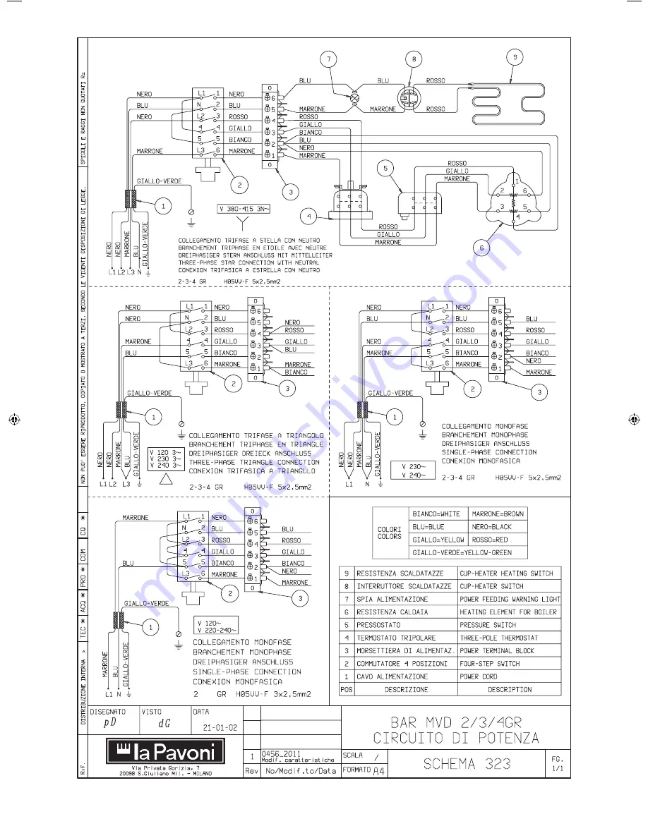 La Pavoni 2 GR BAR Operating Instructions Manual Download Page 80