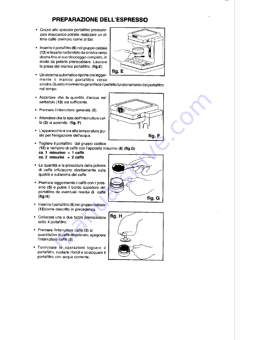 La Pavoni Espresso Si' Instruction Manual Download Page 7