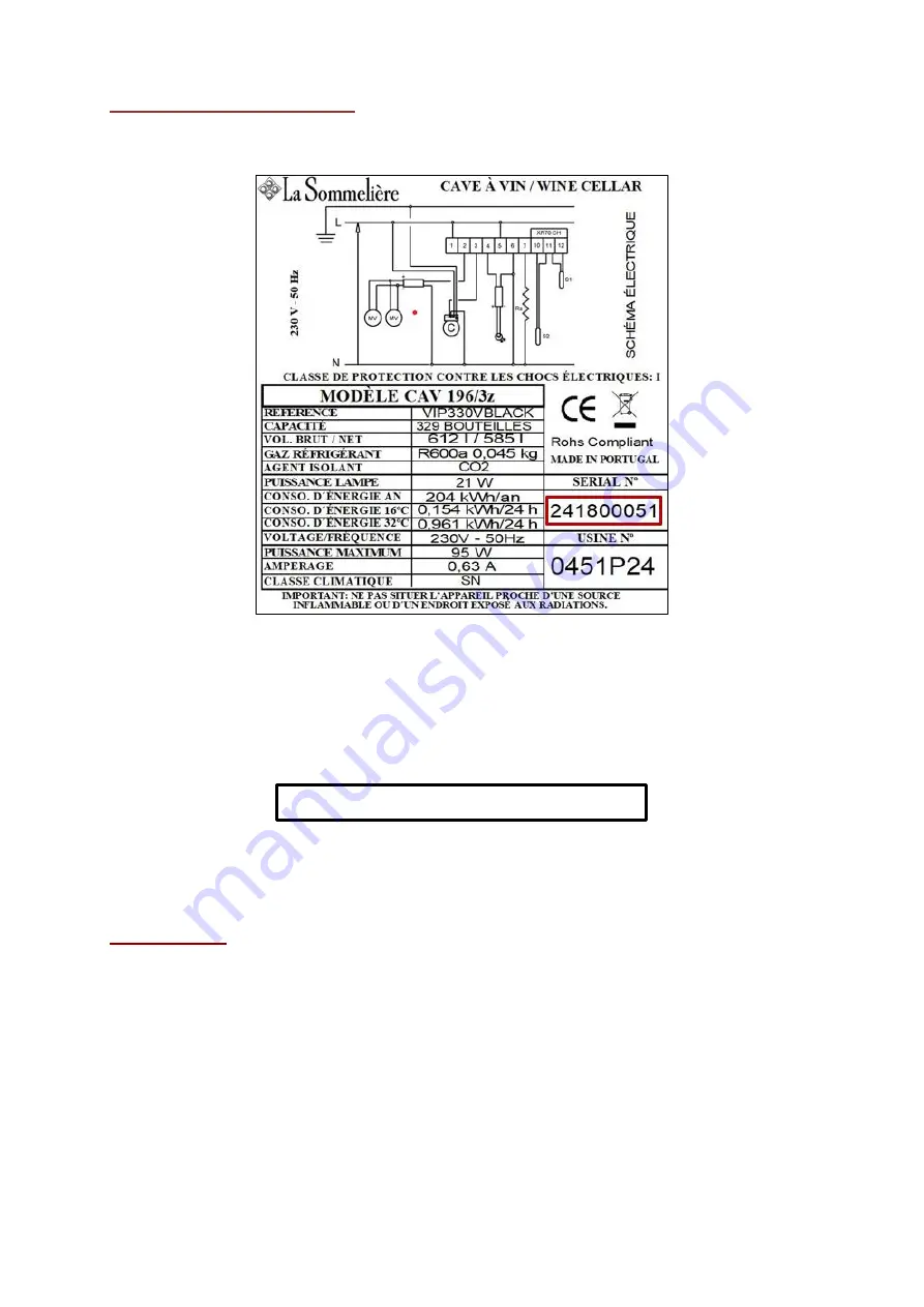 La Sommeliere VIP330VBLACK User Manual Download Page 61