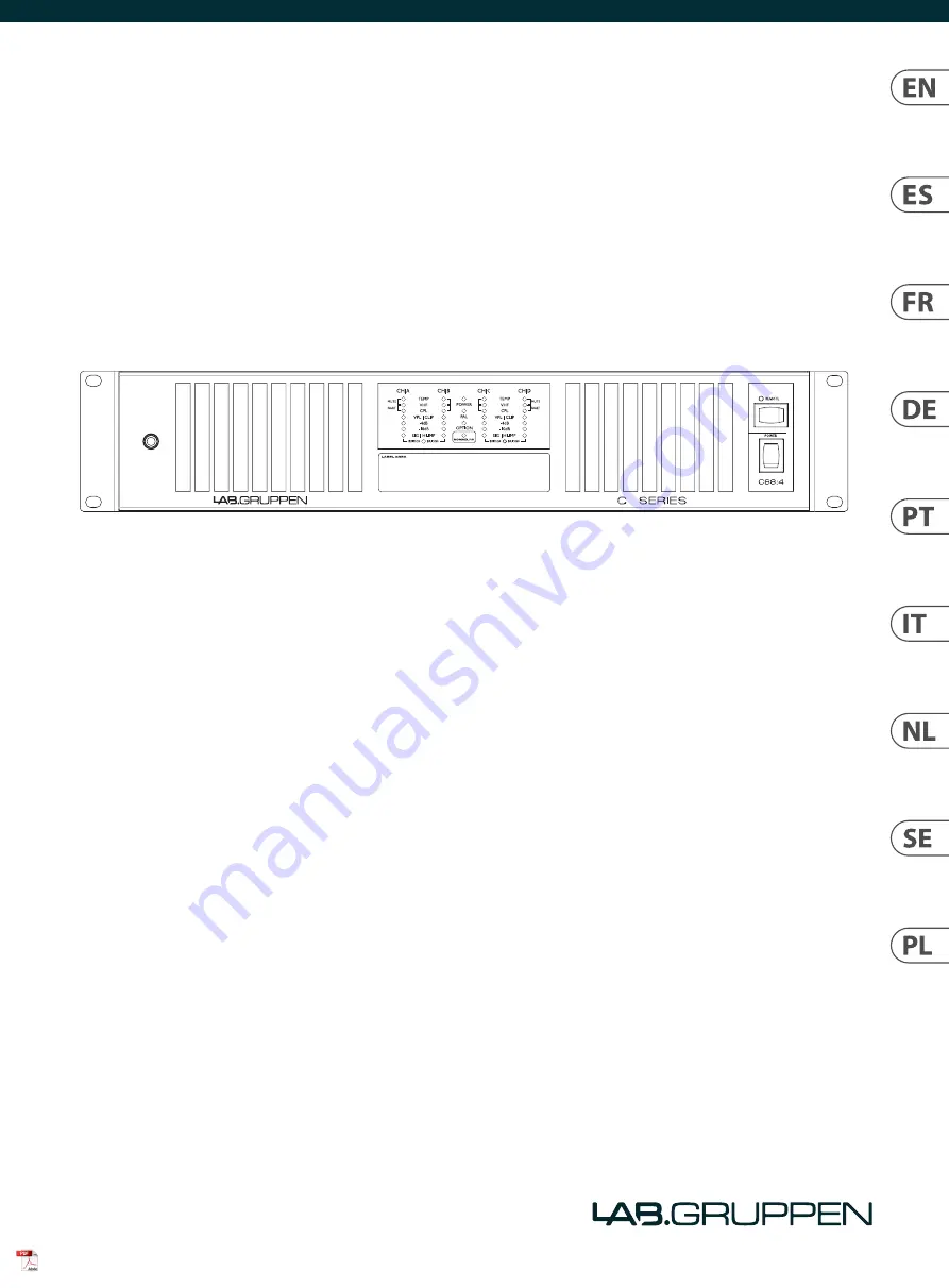 Lab.gruppen C Series Скачать руководство пользователя страница 1