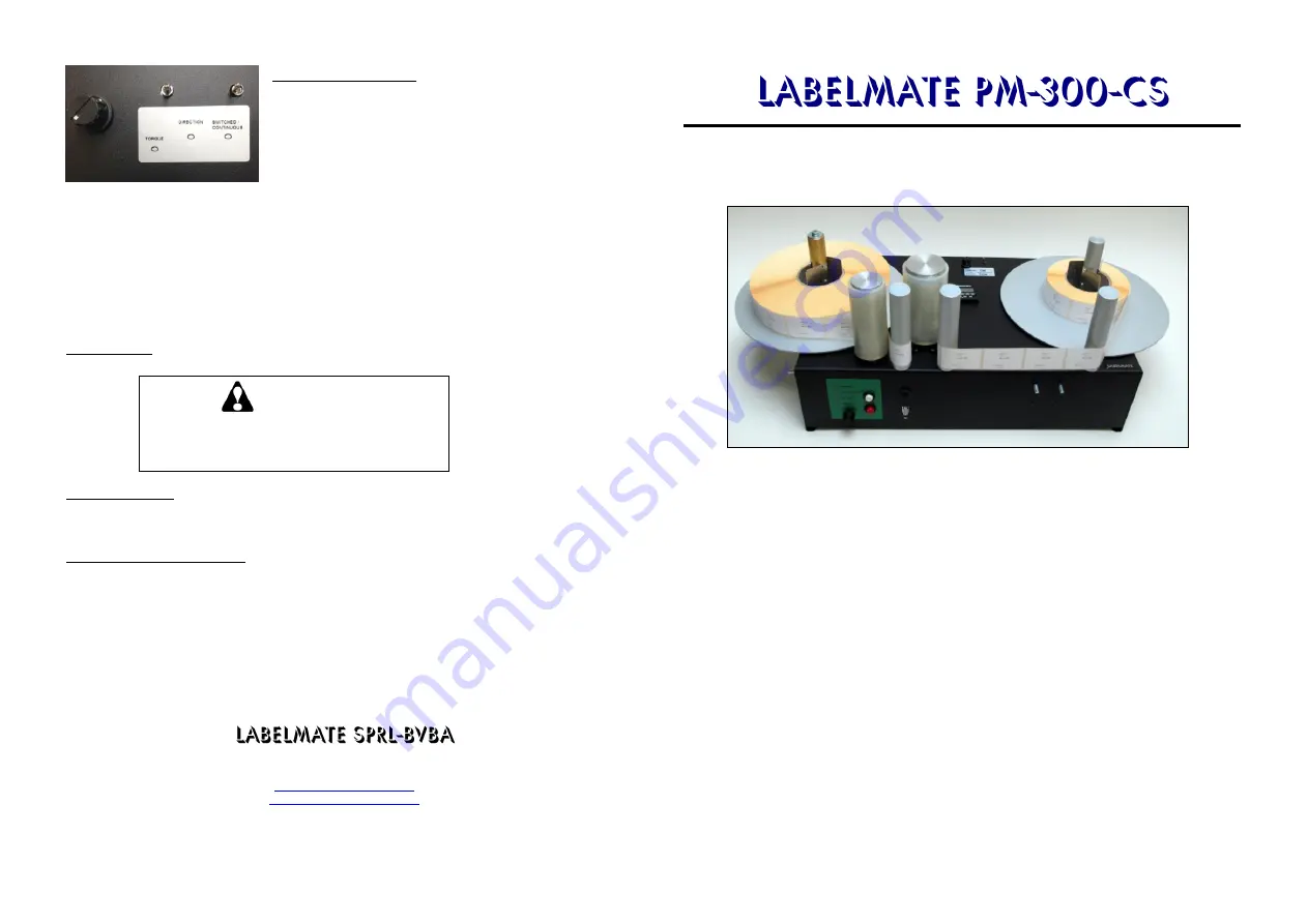 Labelmate PM-300-CS Manual Download Page 1