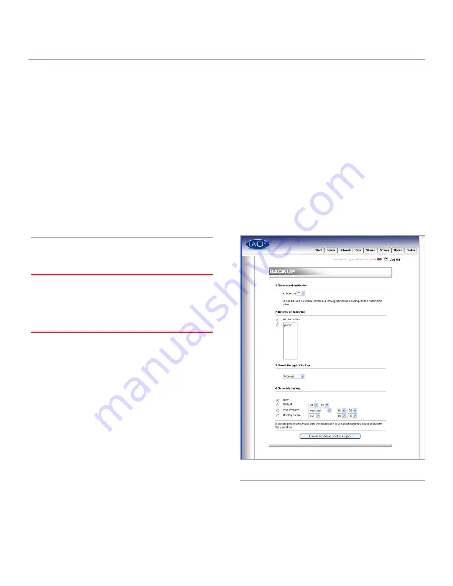 LaCie LaCie Ethernet Disk User Manual Download Page 38