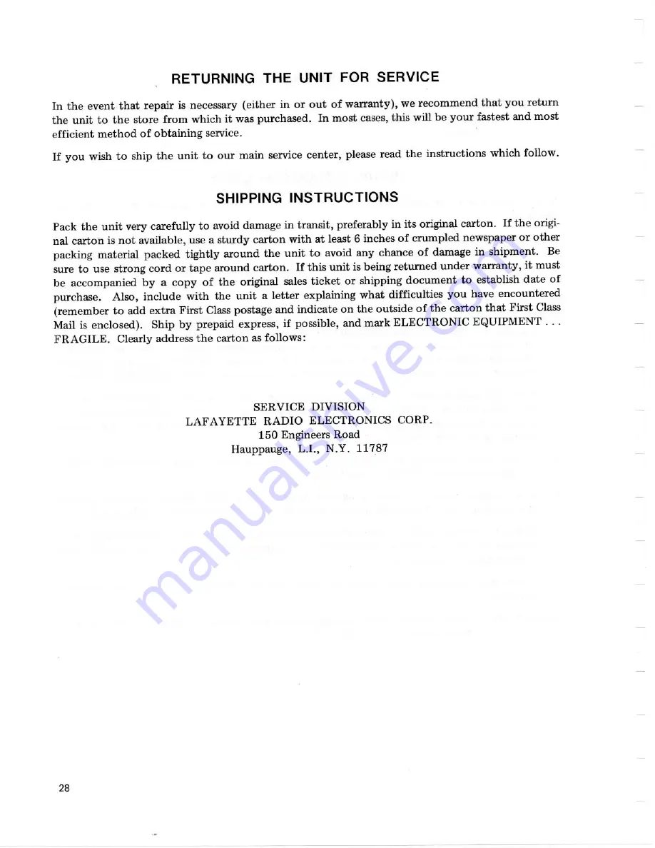 Lafayette LR-9090 Operating & Service Manual Download Page 37