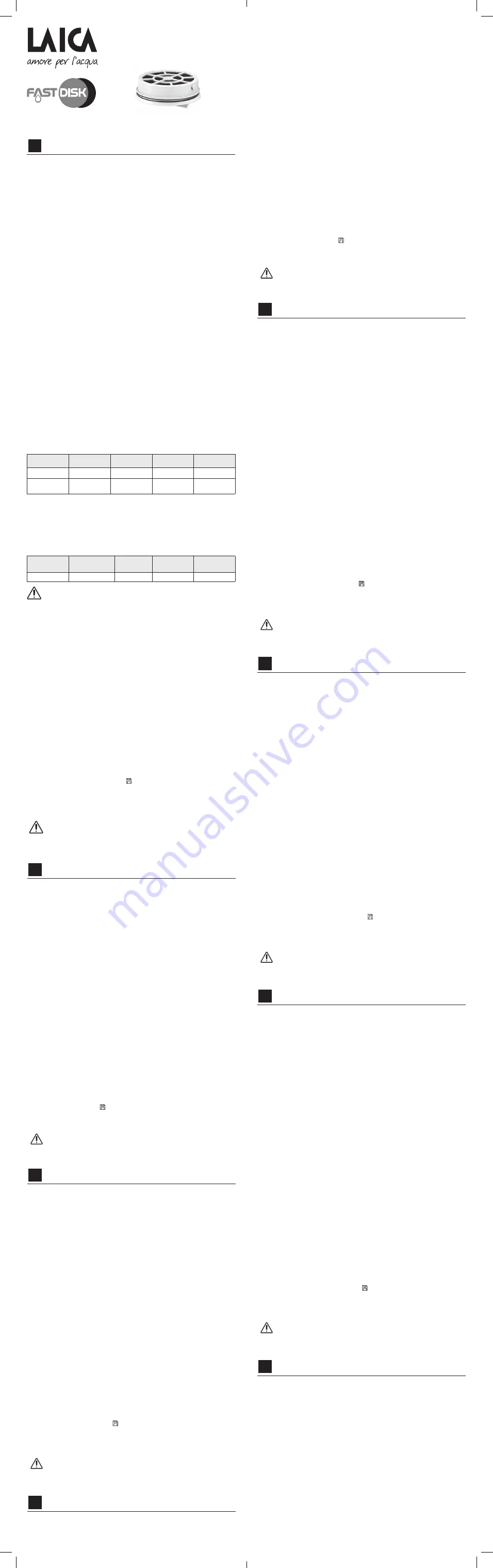 Laica FAST DISK Instructions Download Page 1