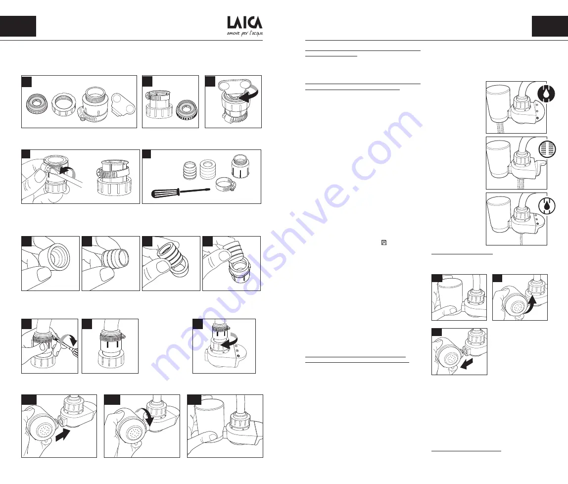 Laica HYDROSMART VENEZIA Instructions And Guarantee Download Page 22