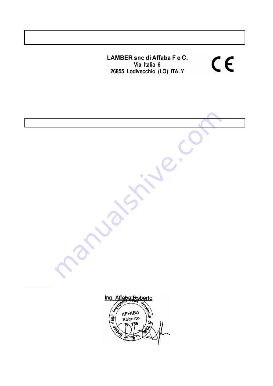 lamber Minibar Instructions For The User Download Page 1