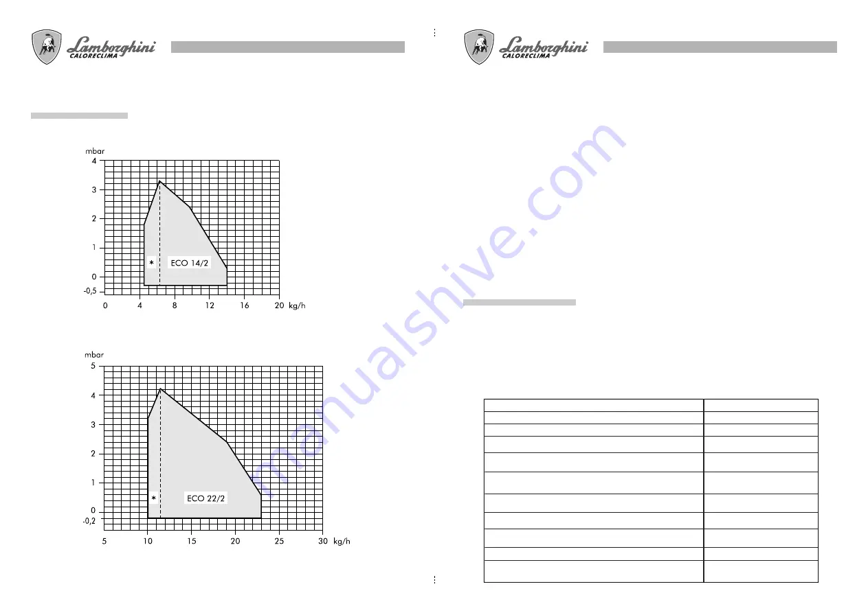 Lamborghini Caloreclima ECO 14/2 Installation And Maintenance Manual Download Page 46