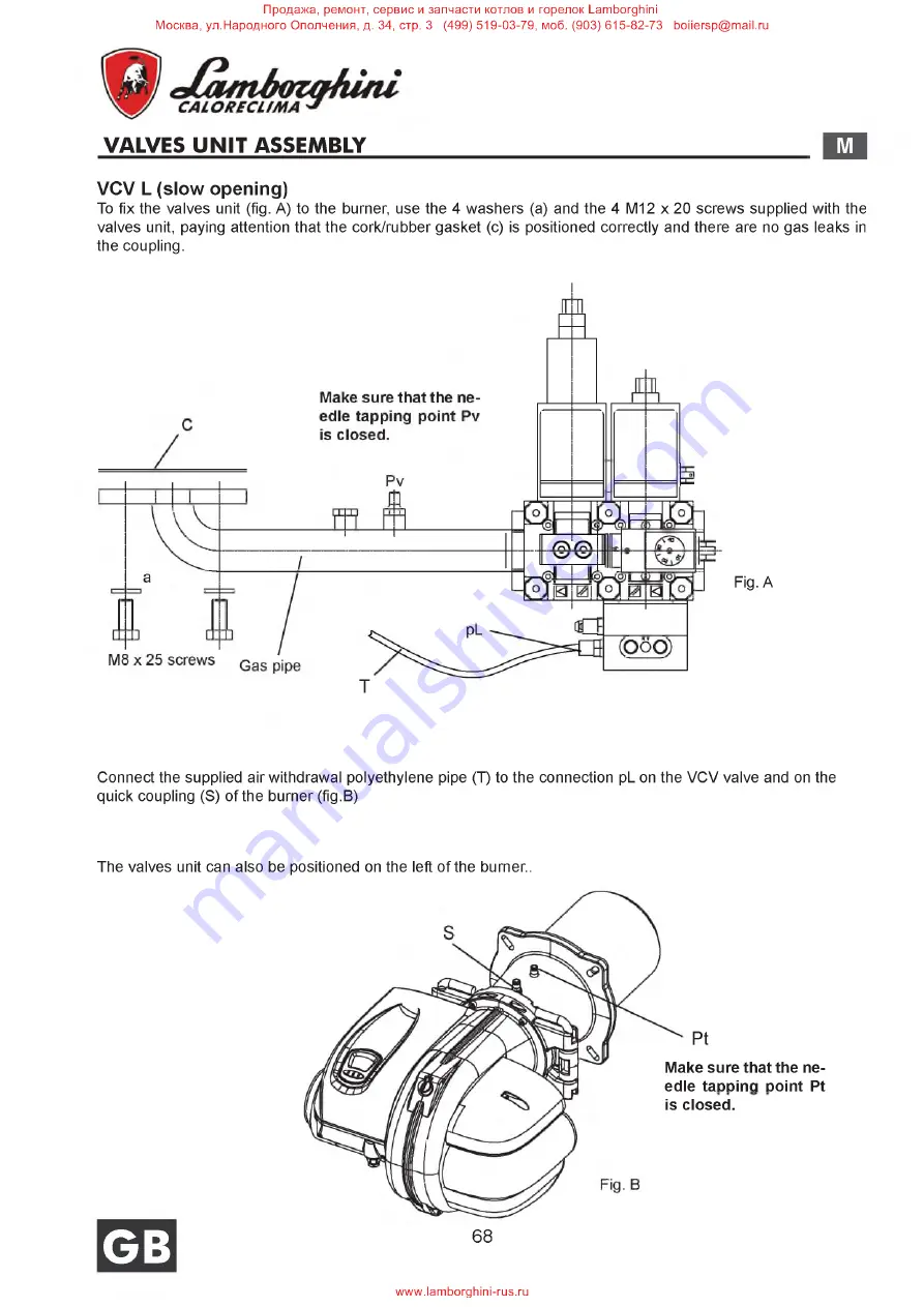 Lamborghini Caloreclima LMB G 300 Installation, Use And Maintenance Manual Download Page 68