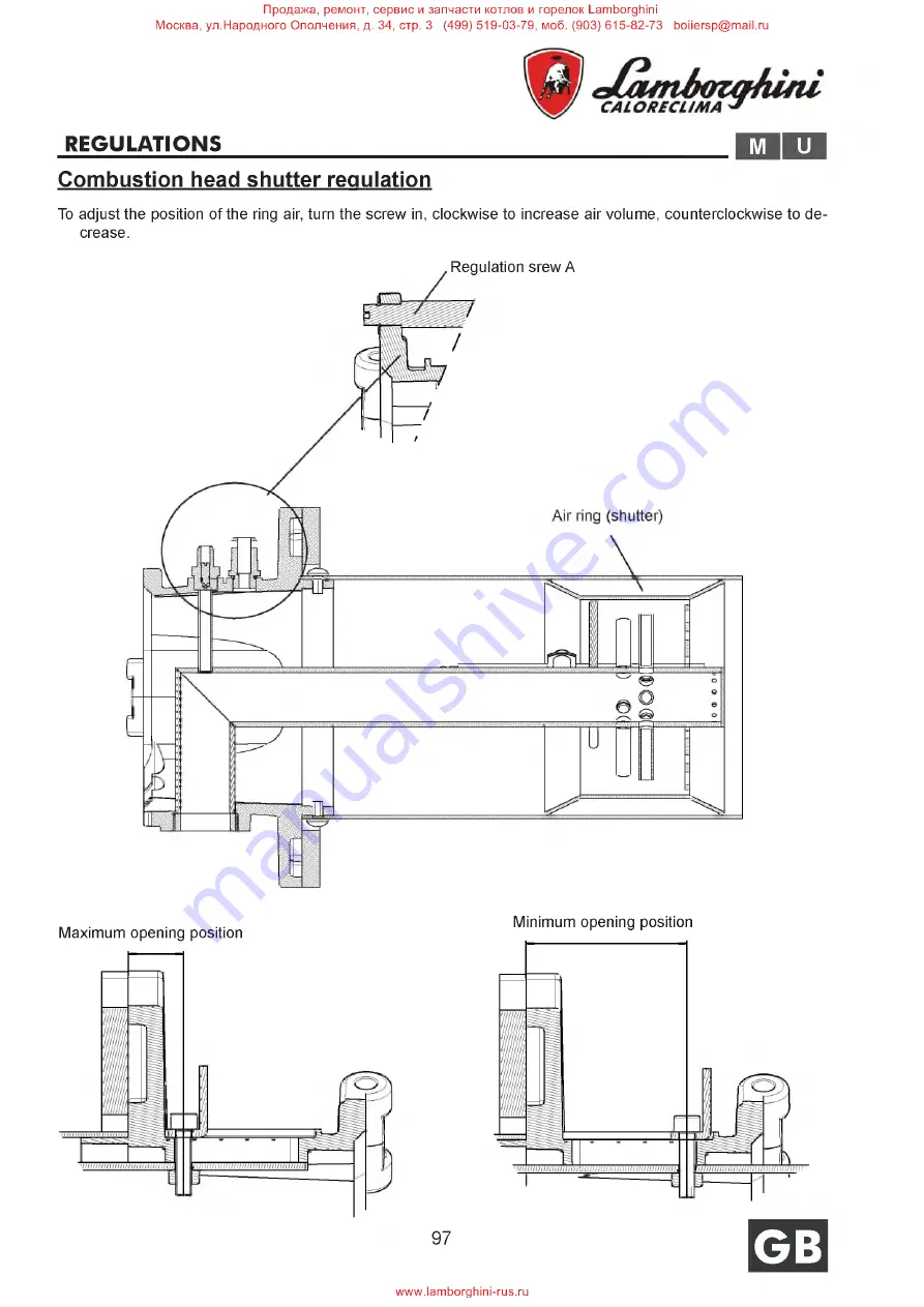 Lamborghini Caloreclima LMB G 300 Installation, Use And Maintenance Manual Download Page 97