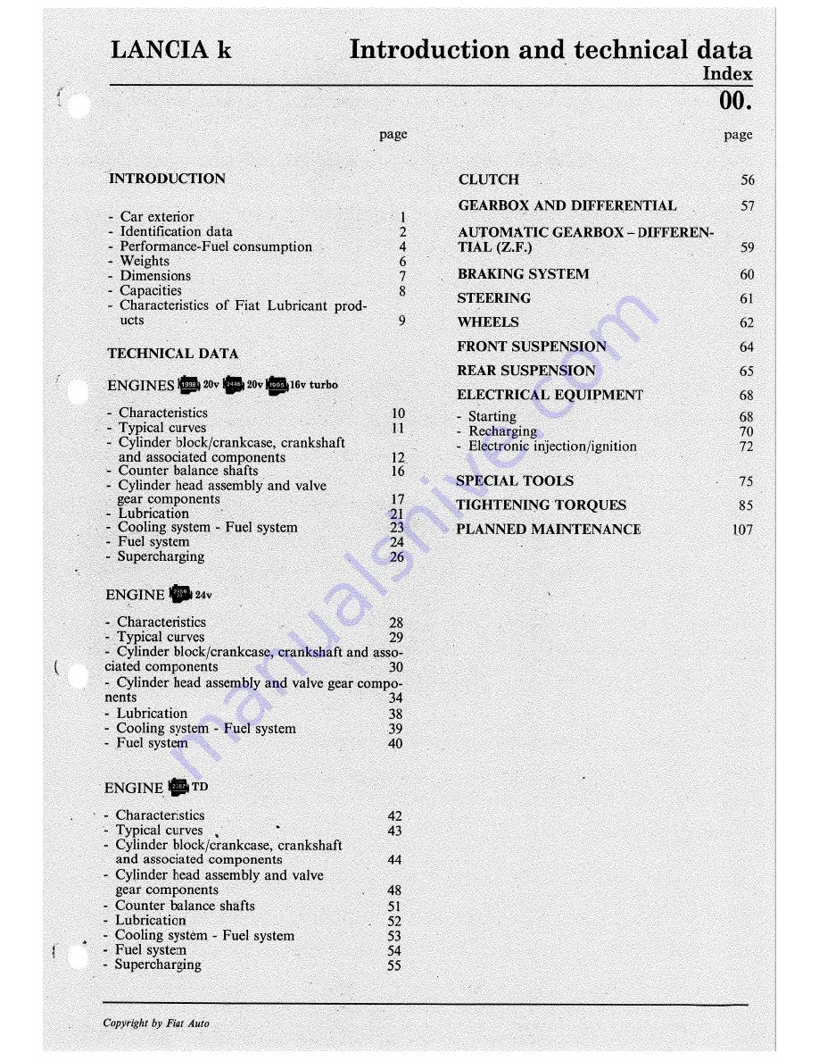 Lancia K Workshop Manual Download Page 27