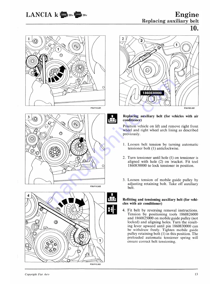 Lancia K Workshop Manual Download Page 165