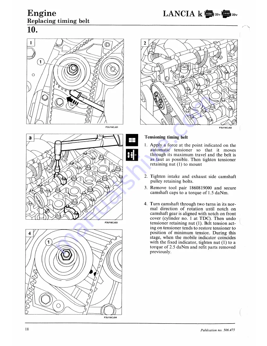 Lancia K Workshop Manual Download Page 170