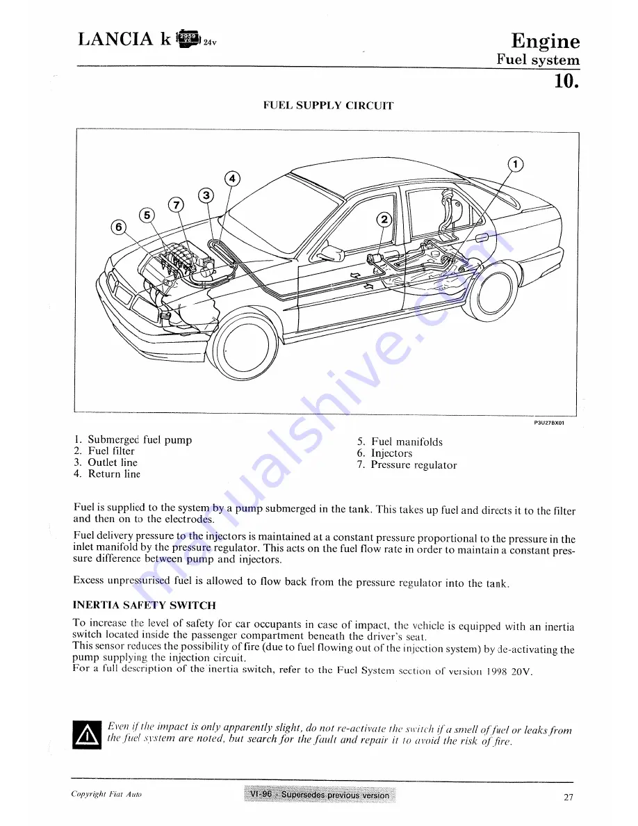 Lancia K Скачать руководство пользователя страница 301