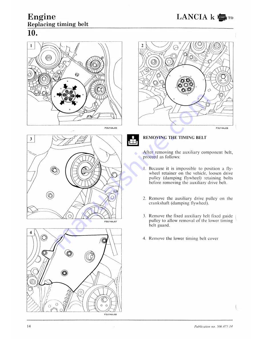 Lancia K Workshop Manual Download Page 320