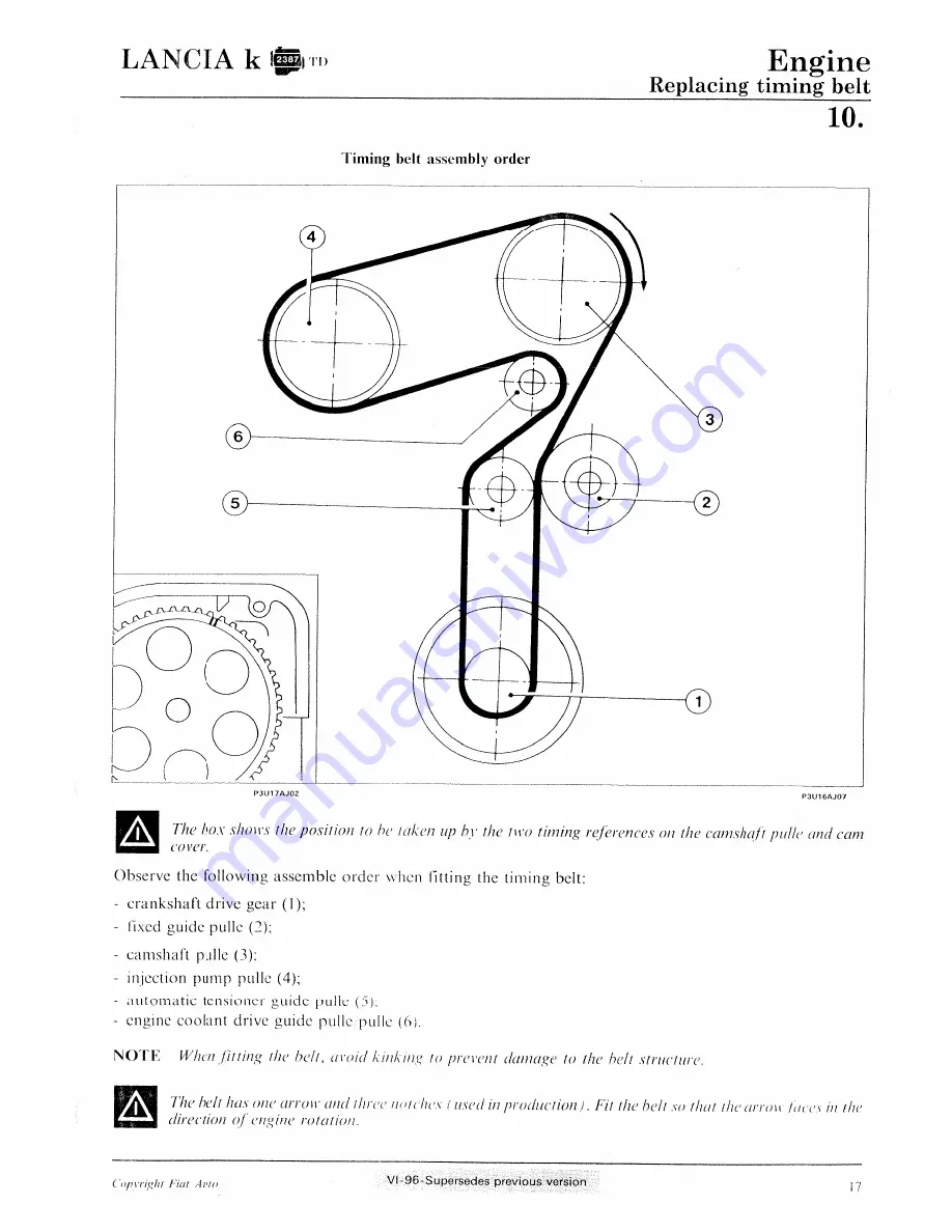 Lancia K Workshop Manual Download Page 323