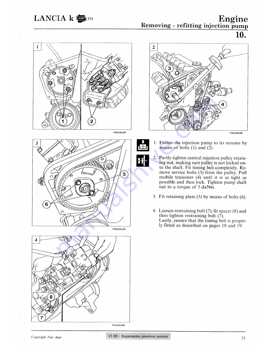 Lancia K Workshop Manual Download Page 329