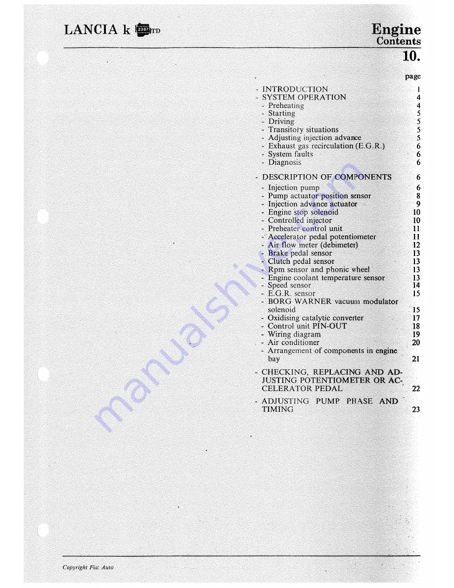 Lancia K Workshop Manual Download Page 335