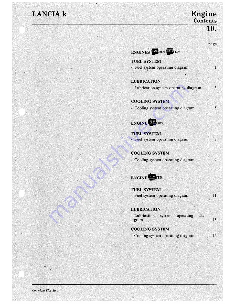 Lancia K Workshop Manual Download Page 375