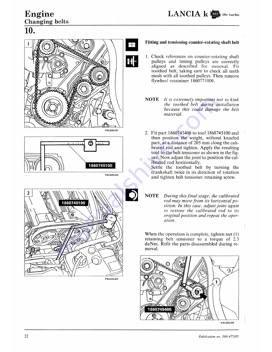 Lancia K Workshop Manual Download Page 416