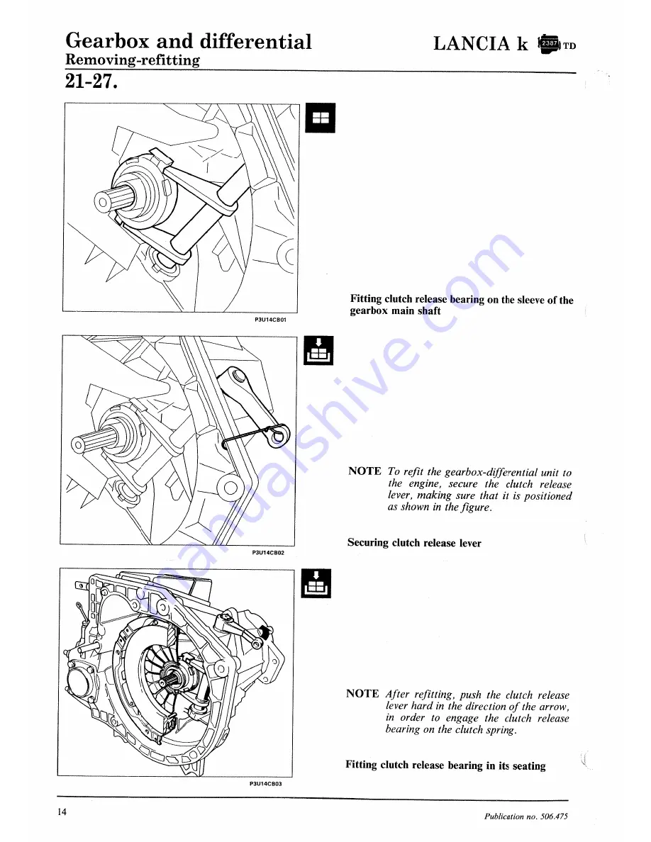 Lancia K Workshop Manual Download Page 532