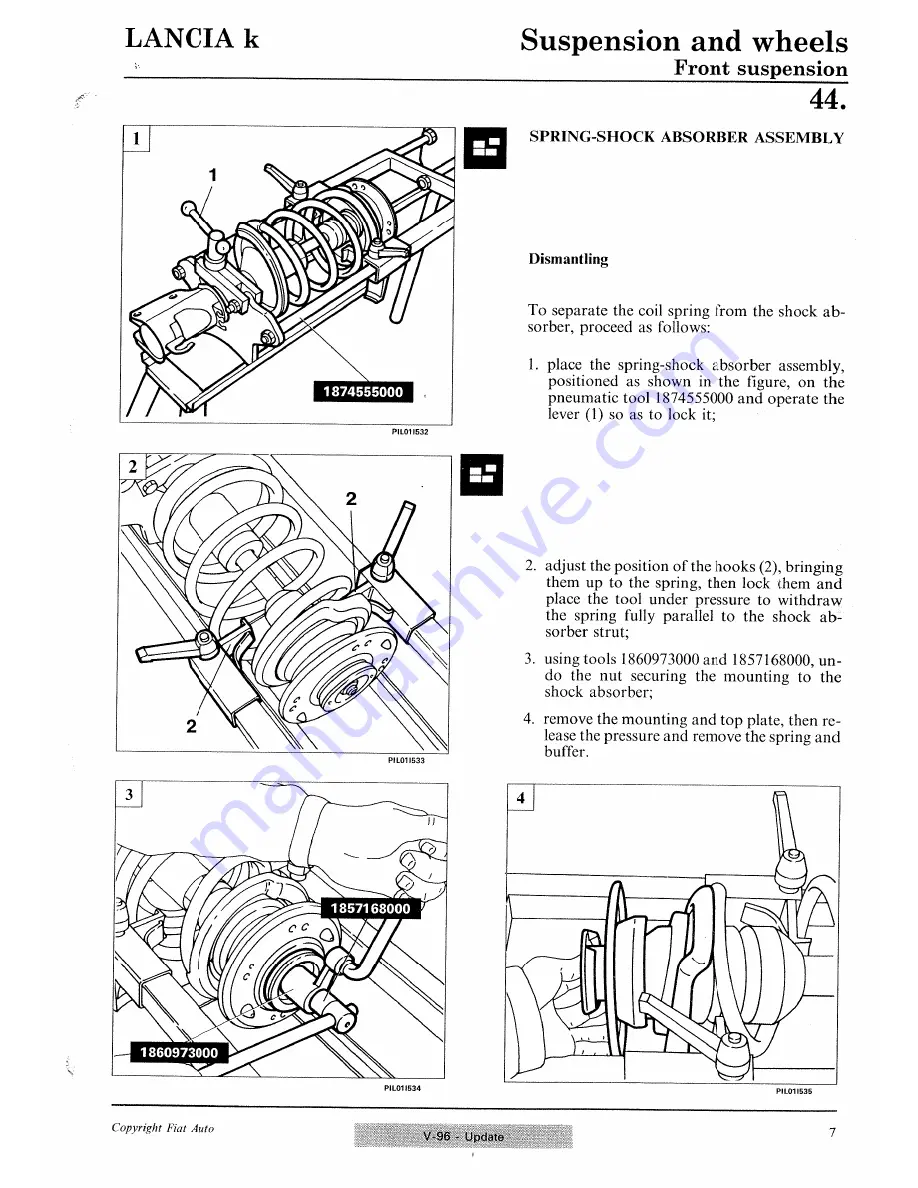 Lancia K Workshop Manual Download Page 755