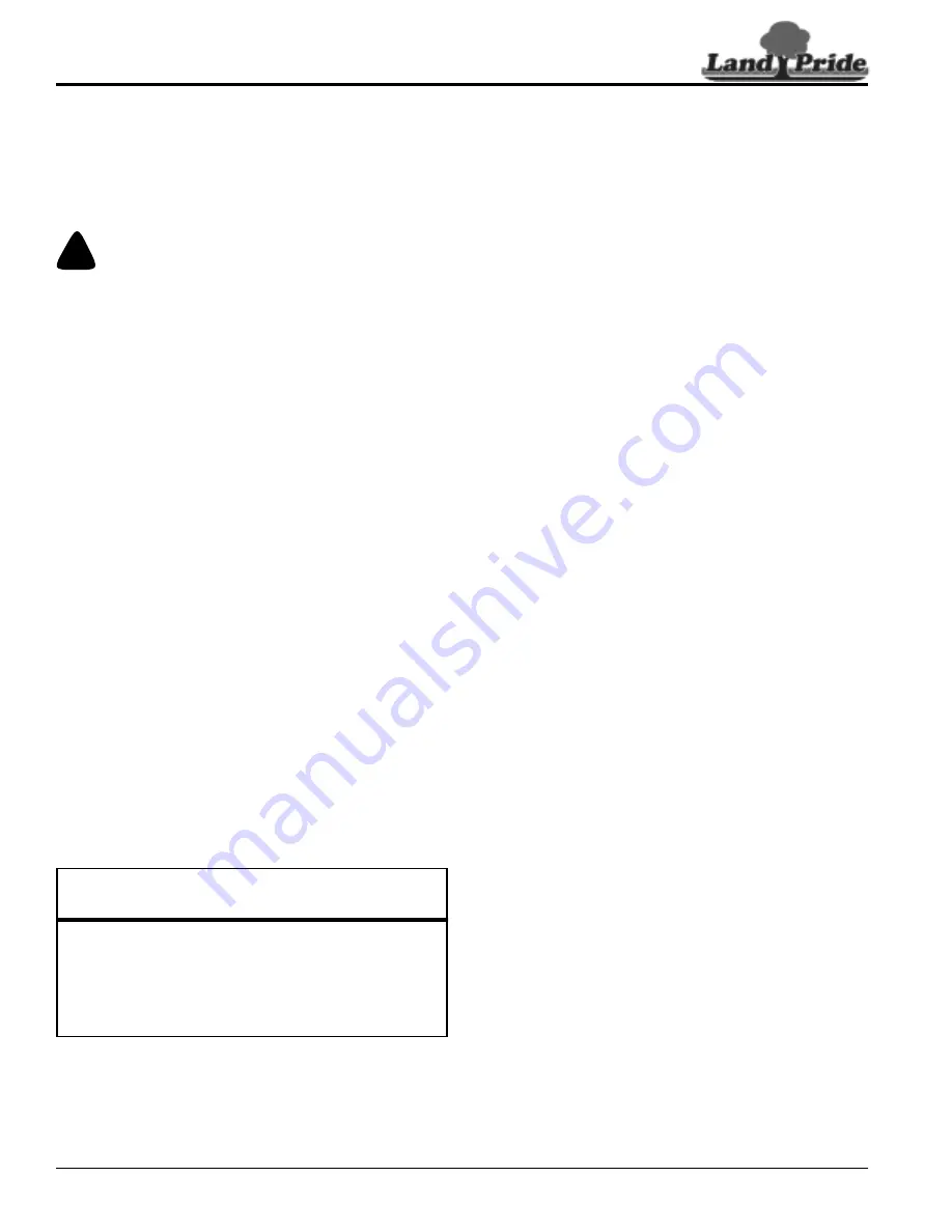 Land Pride RTA10 Series Operator'S Manual Download Page 26