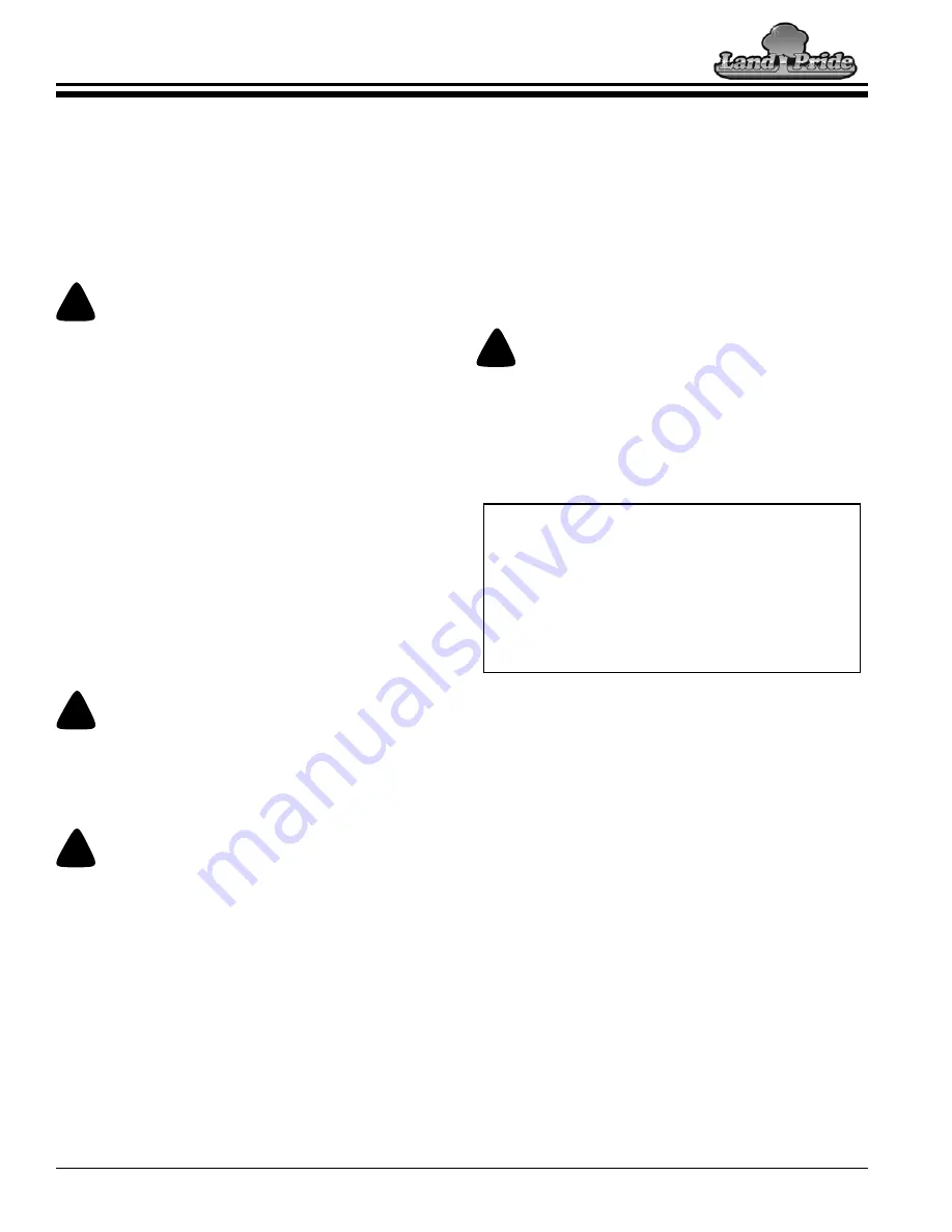 Land Pride STP15 Operator'S Manual Download Page 10