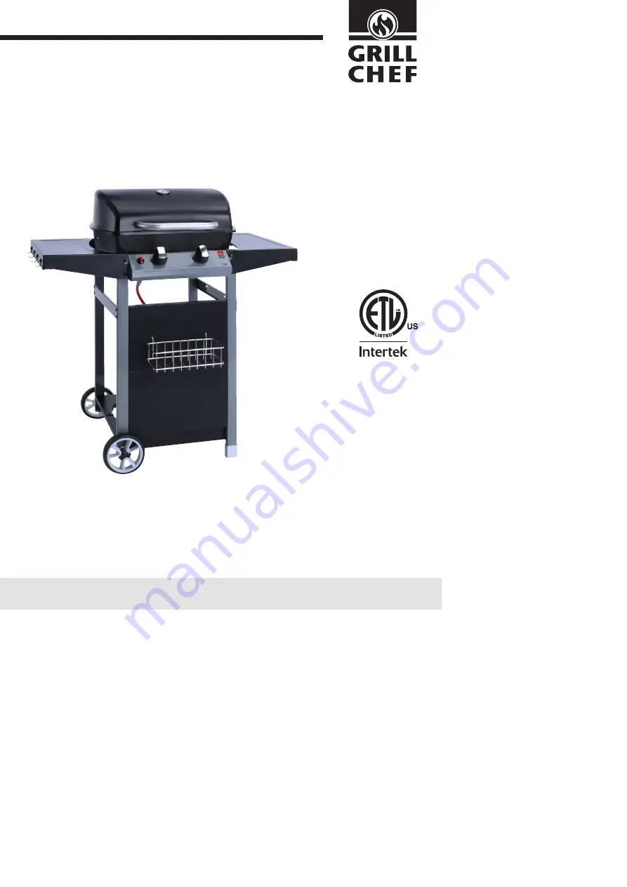 Landmann GRILL CHEF 12325 Installation And Operation Manual Download Page 2